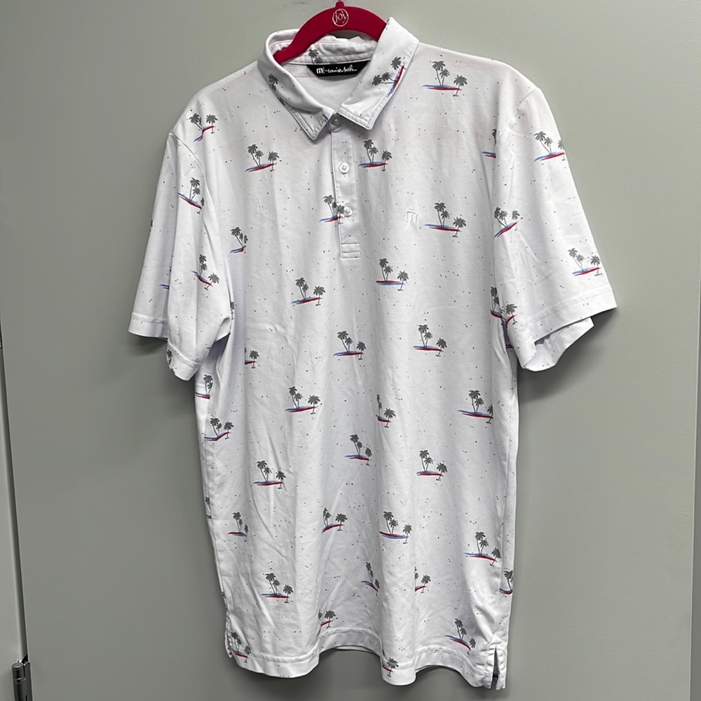 Travis Mathew mens golf polo size large.